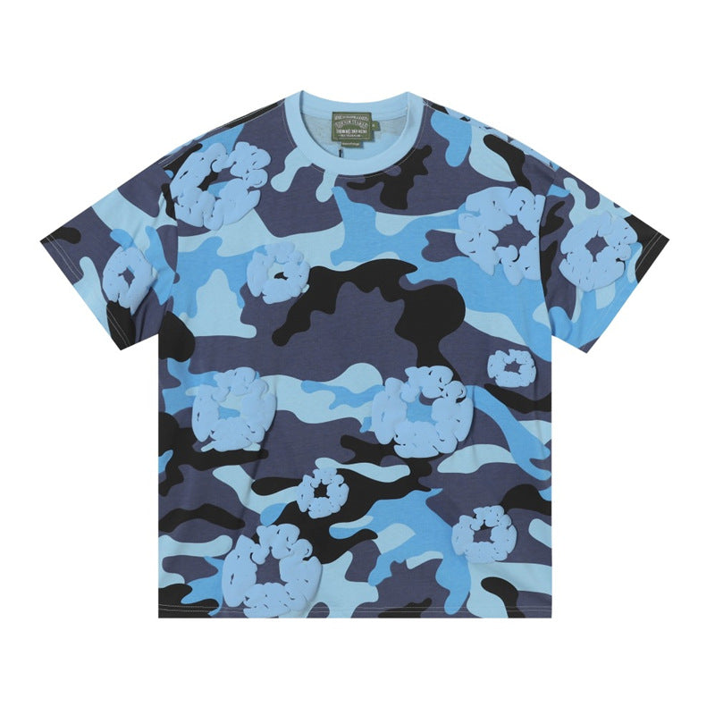Camouflage Print Sweatshirt and Pants Set