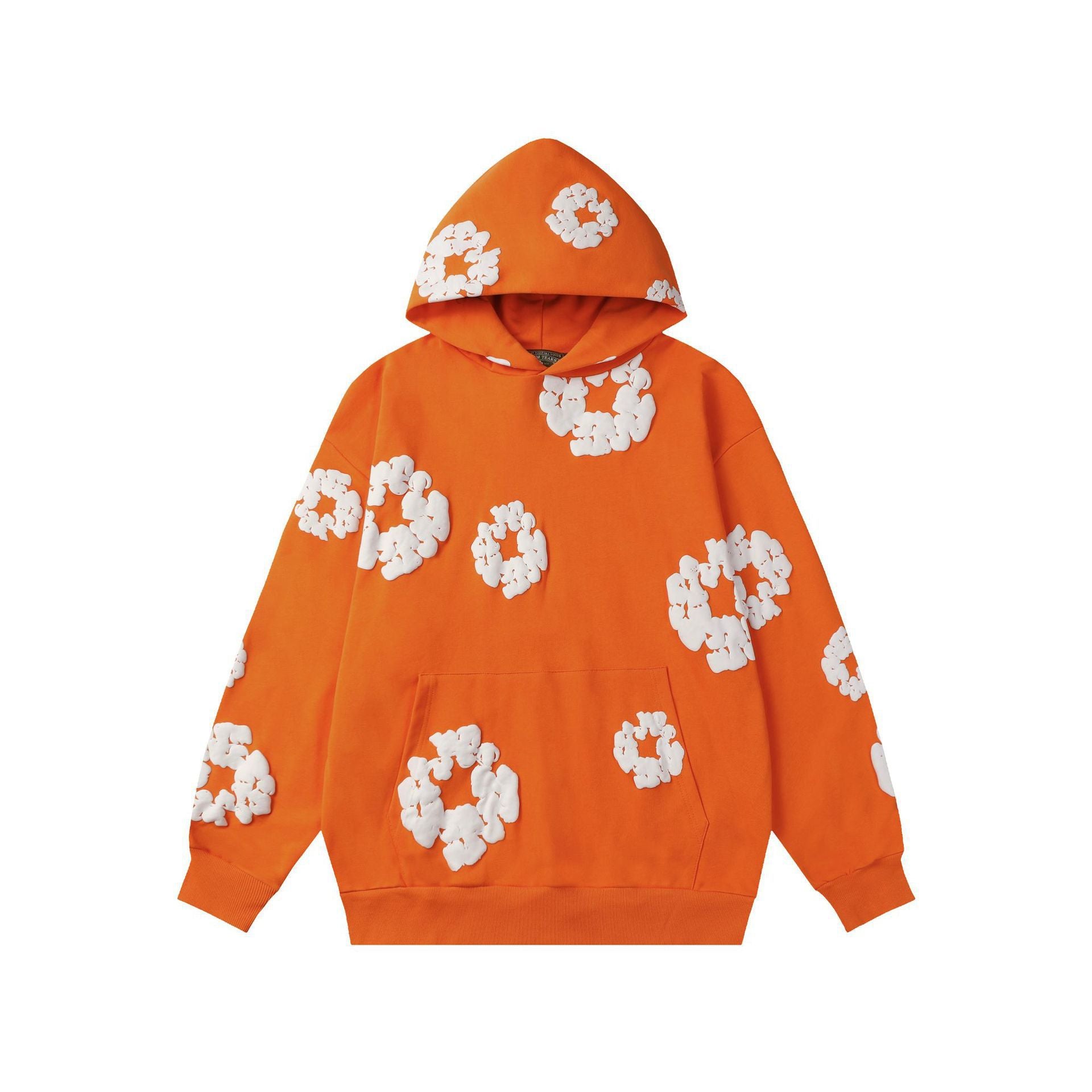 Floral Foam Print Hooded Sweatshirt