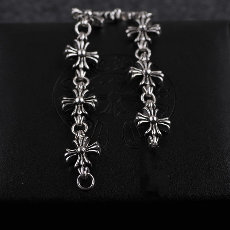 Street hip-hop retro versatile cross bracelet