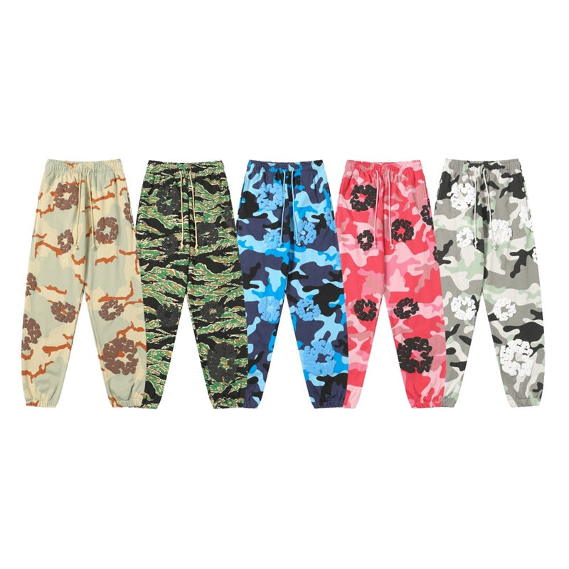 Camouflage Print Sweatshirt and Pants Set