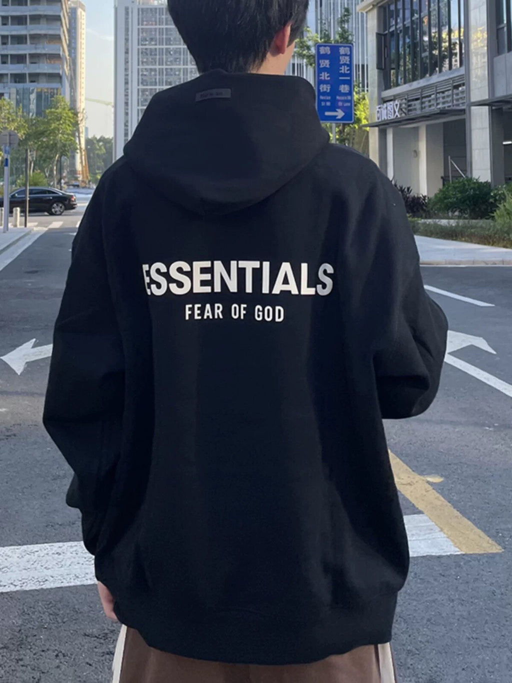 Essentials Fleece-lined hooded sweatshirt