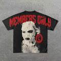 Printed crew neck oversized T-shirt