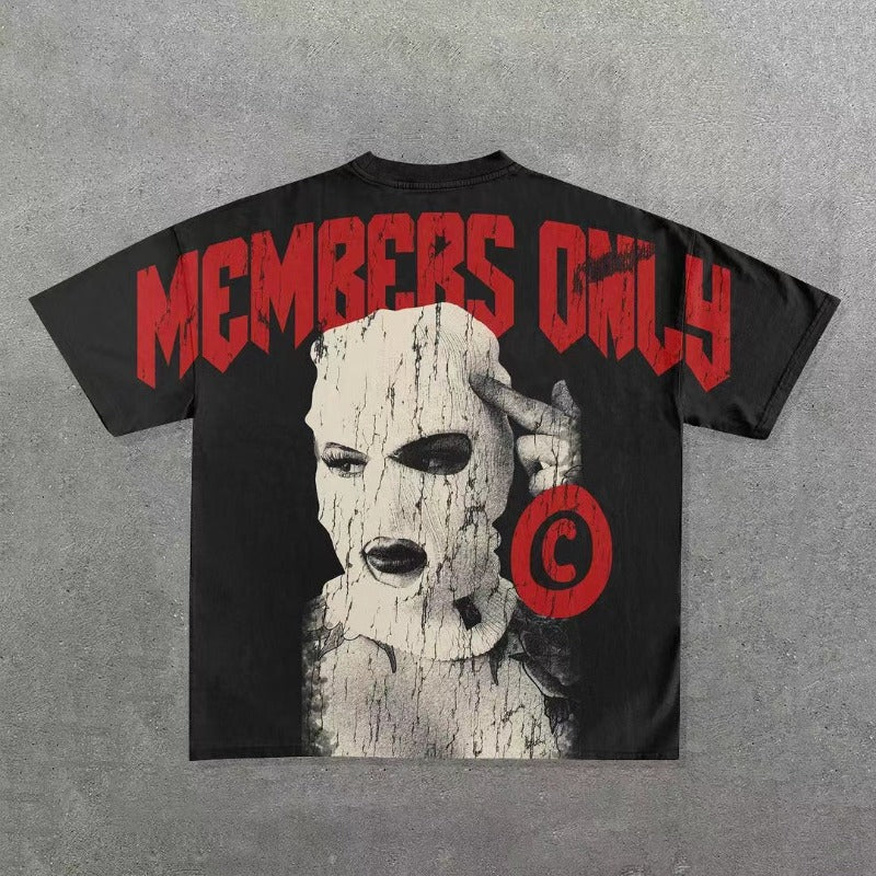 Printed crew neck oversized T-shirt