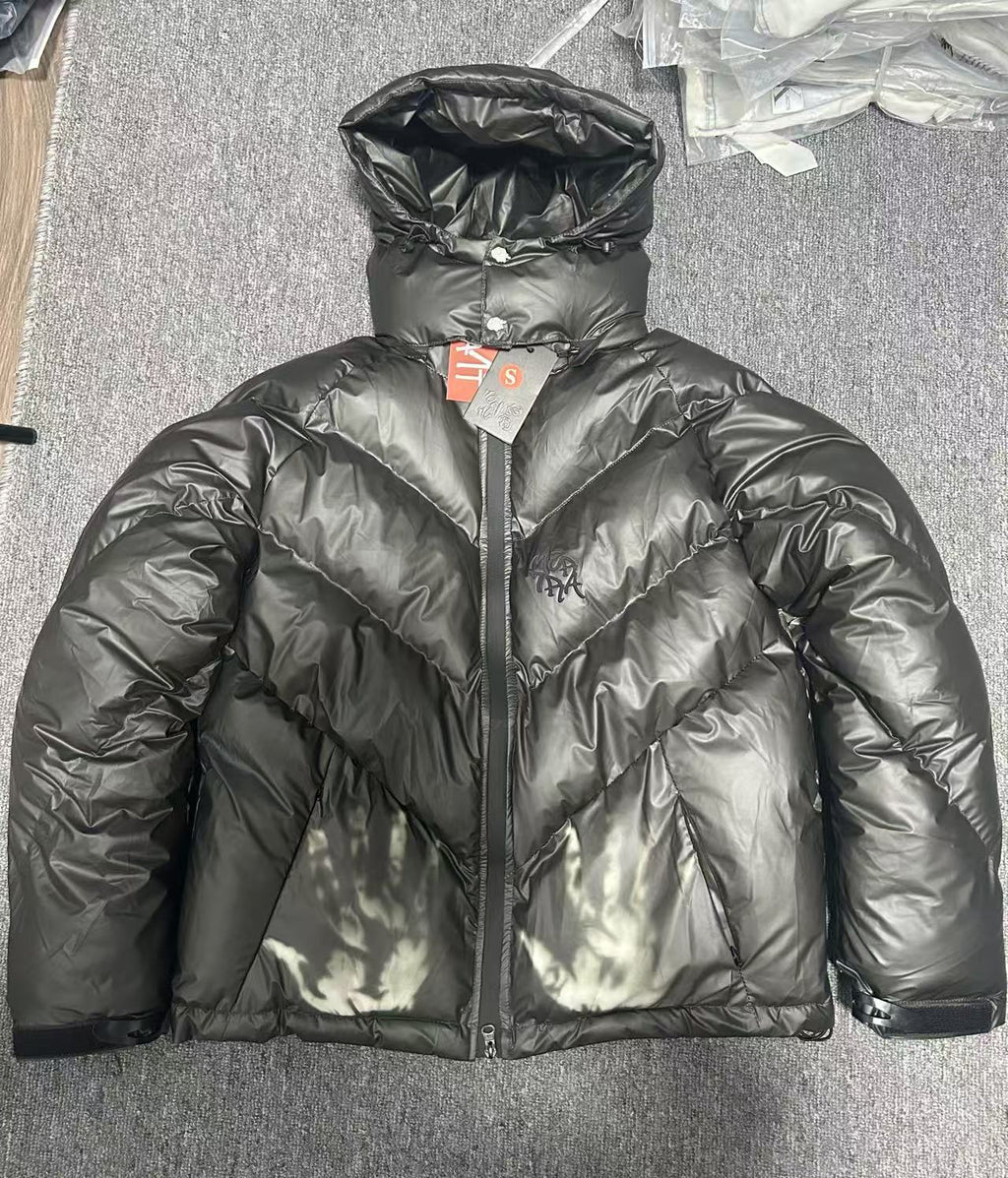 Thermal Cotton Hooded Jacket with Embroidery