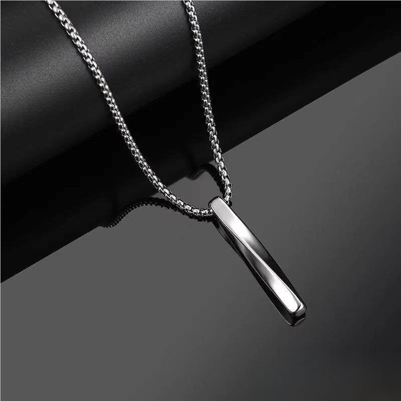 Curved Titanium Steel Necklace