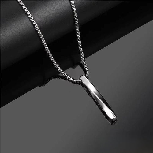 Curved Titanium Steel Necklace