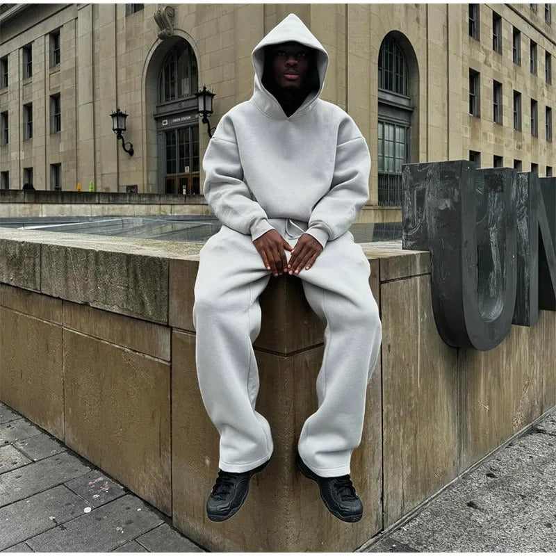 Streetwear Drawstring Sweatpants Set