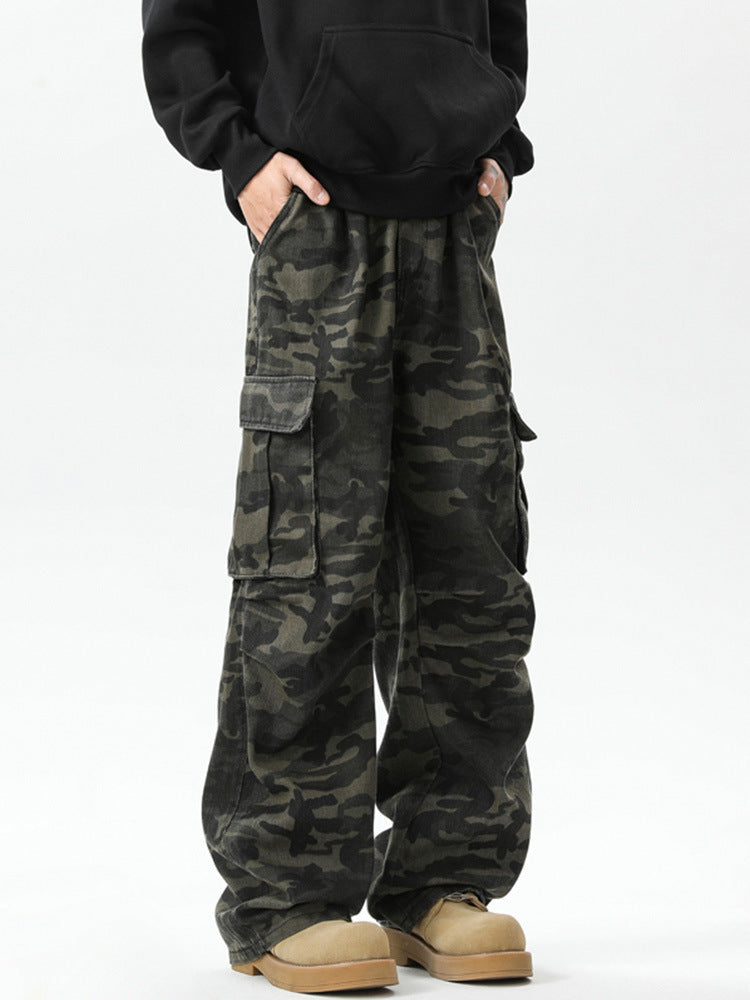 Fashion Camouflage Wide Leg Pants for Men