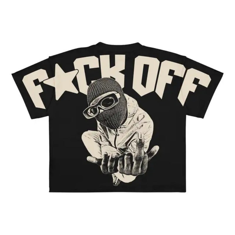 Printed crew neck oversized T-shirt