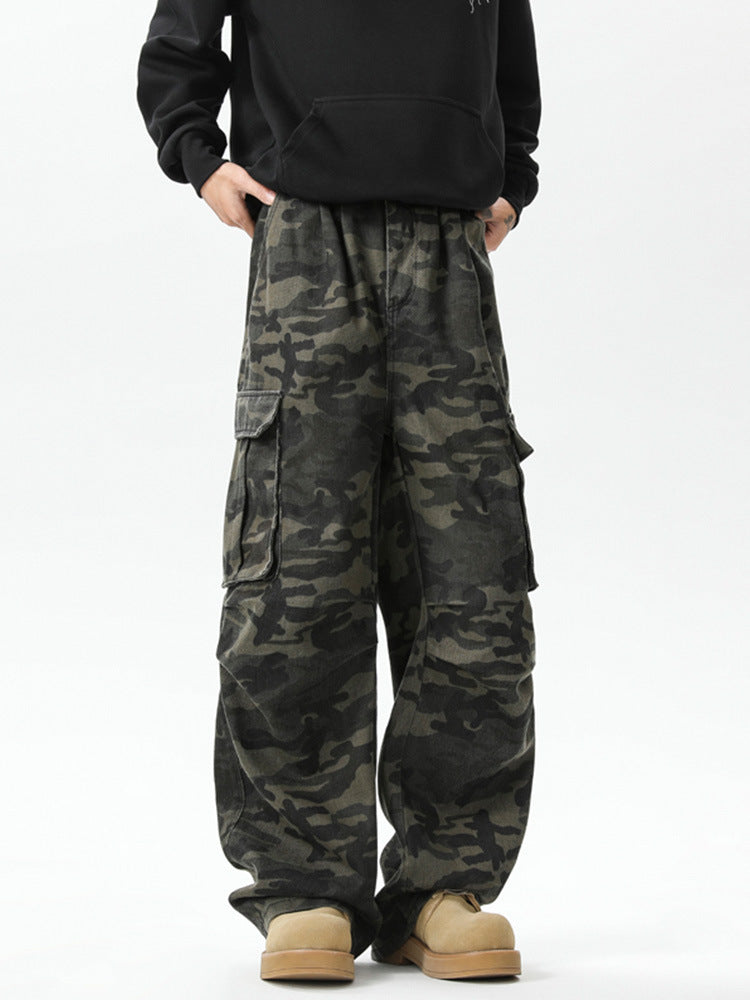 Fashion Camouflage Wide Leg Pants for Men