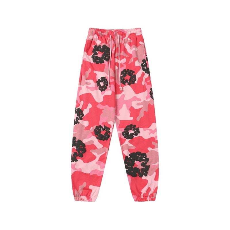 Camouflage Print Sweatshirt and Pants Set