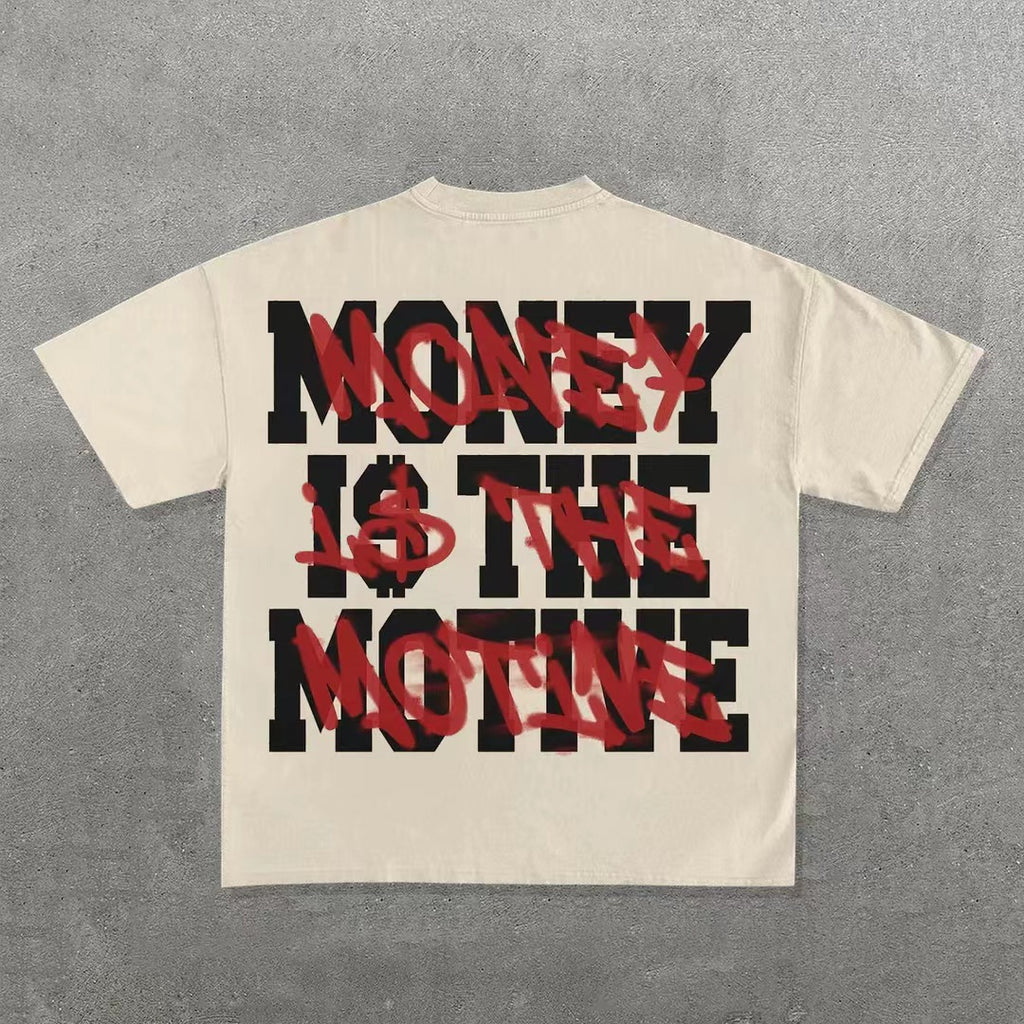 Printed crew neck oversized T-shirt