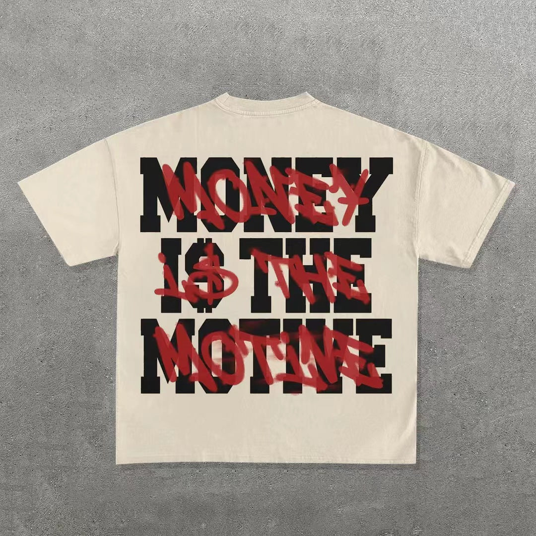 Printed crew neck oversized T-shirt