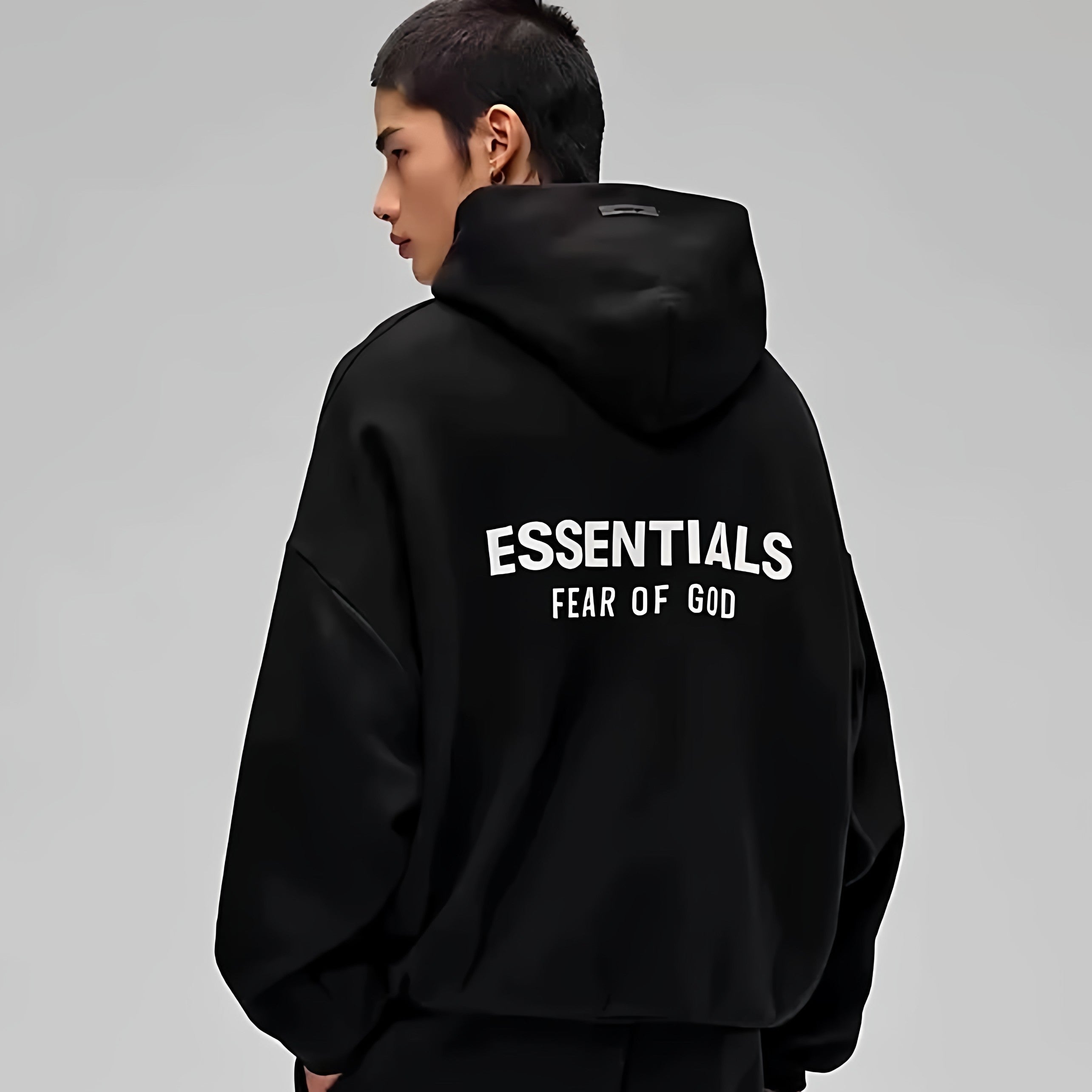 Essentials Fleece-lined hooded sweatshirt