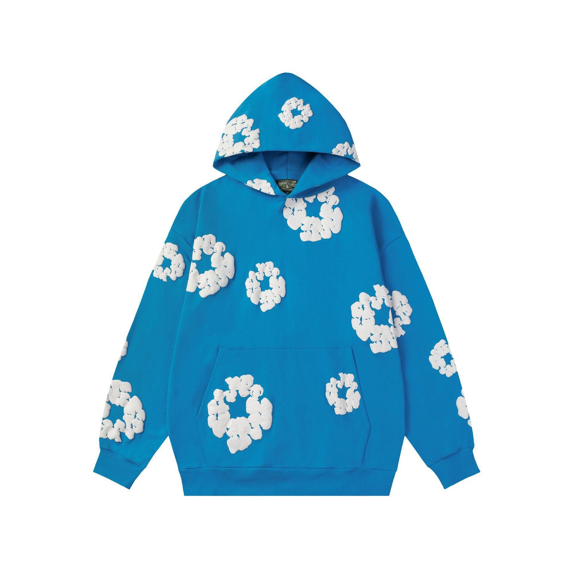 Floral Foam Print Hooded Sweatshirt