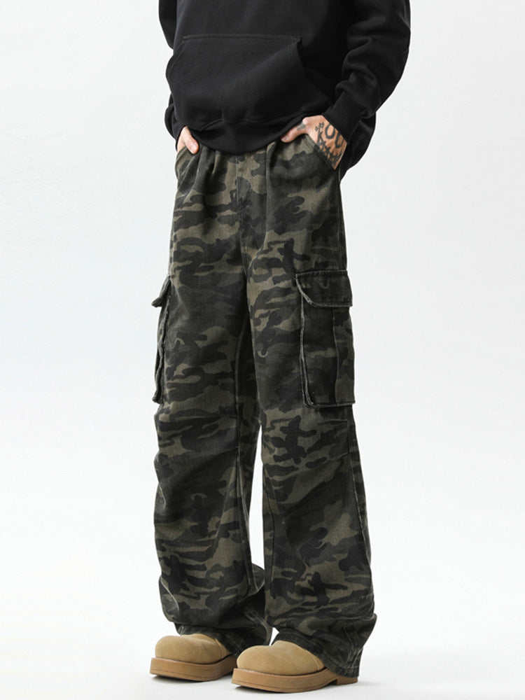 Fashion Camouflage Wide Leg Pants for Men