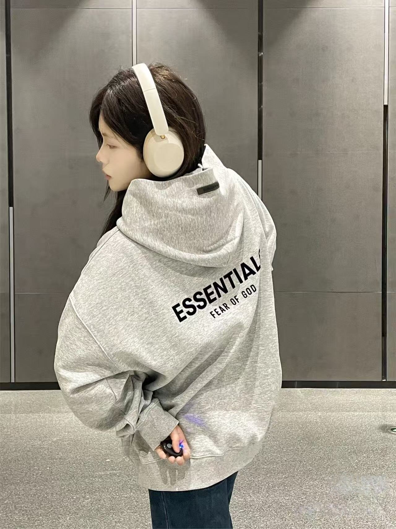 Essentials Fleece-lined hooded sweatshirt