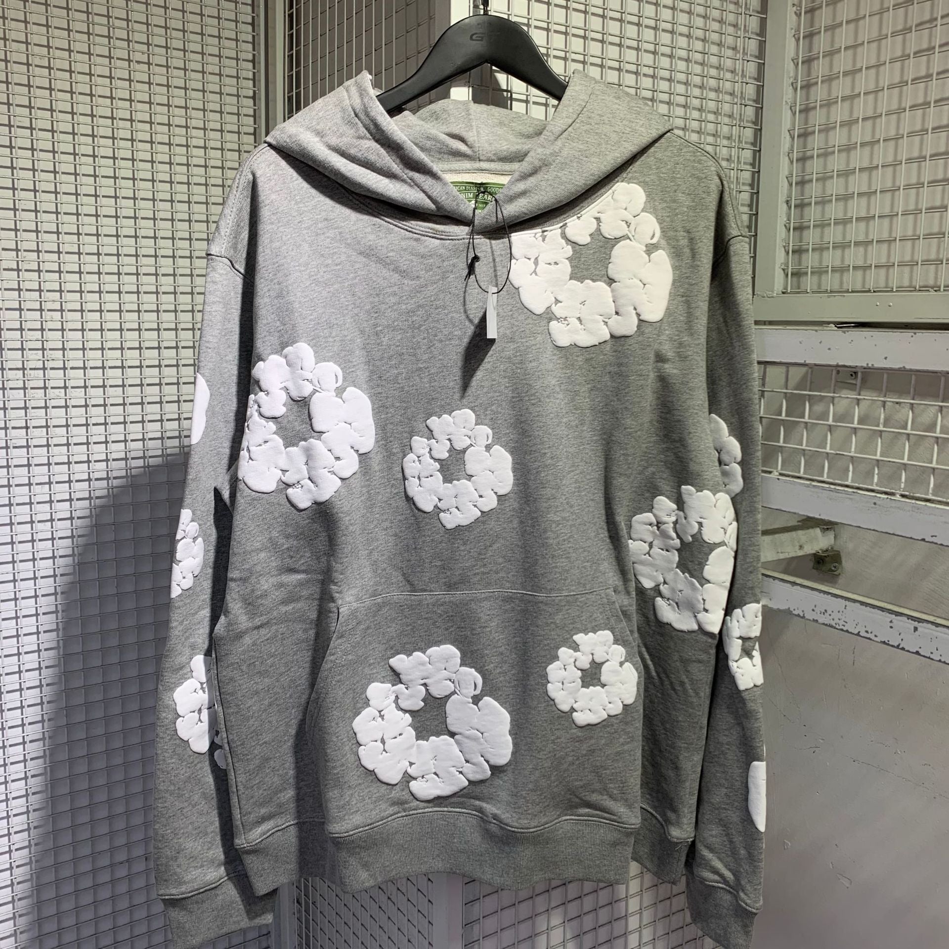 Floral Foam Print Hooded Sweatshirt
