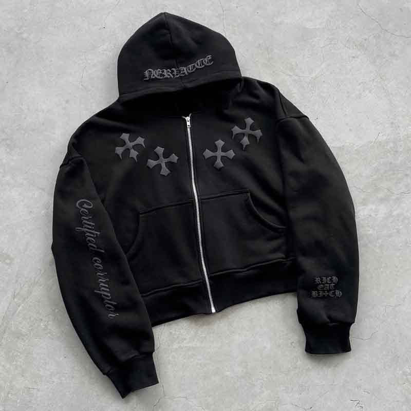 Dark Fashion Trend Hooded Set