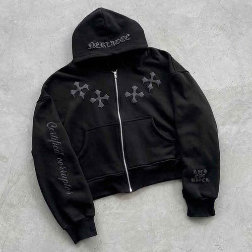 Dark Fashion Trend Hooded Set