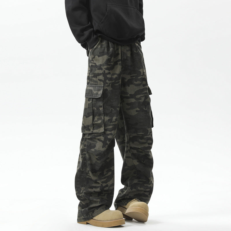 Fashion Camouflage Wide Leg Pants for Men