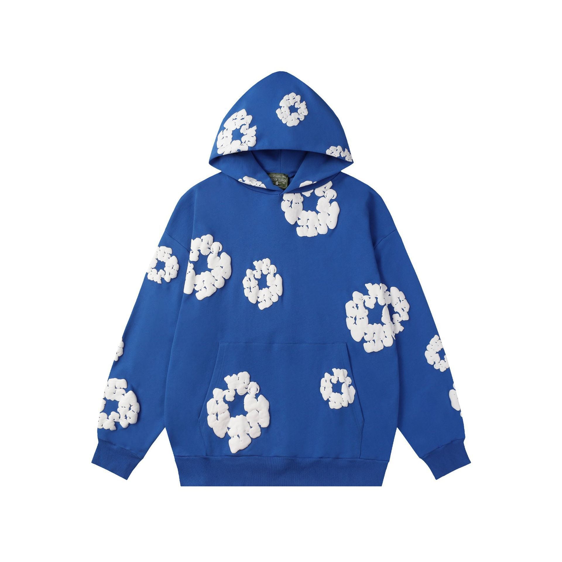 Floral Foam Print Hooded Sweatshirt