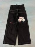 Printed Hip-Hop Denim Casual Pants
