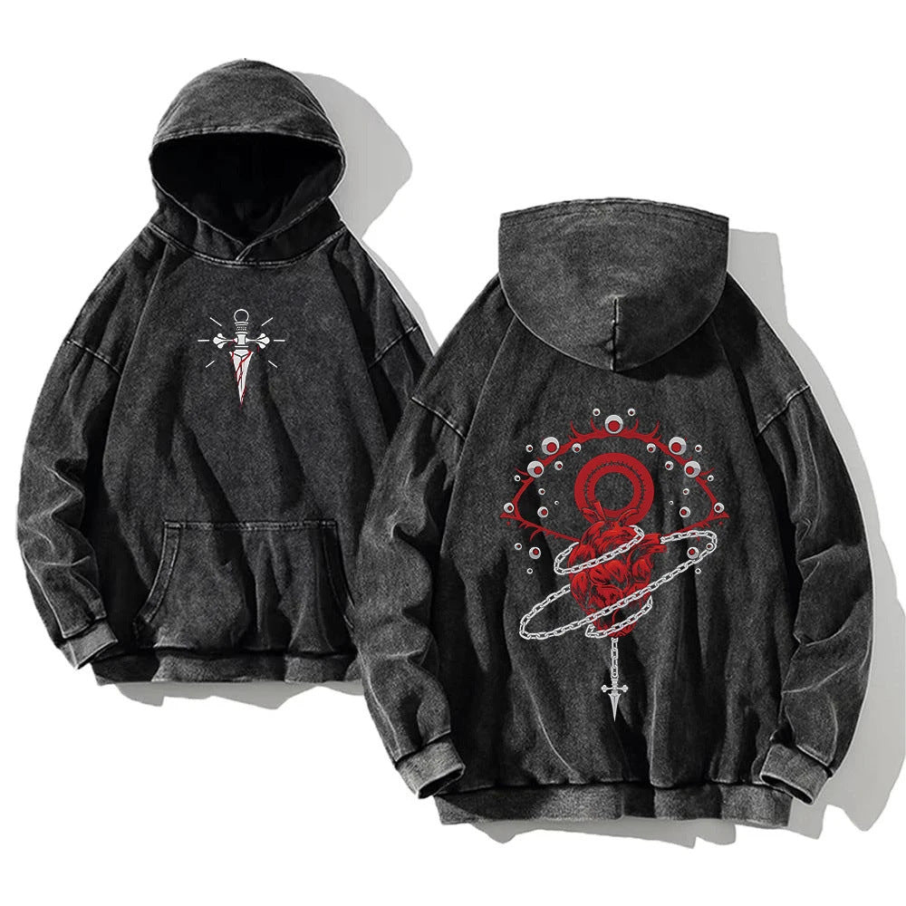 Washed Hoodie Anime