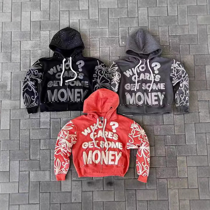 Letter Print Loose Hoodie Sweatshirt