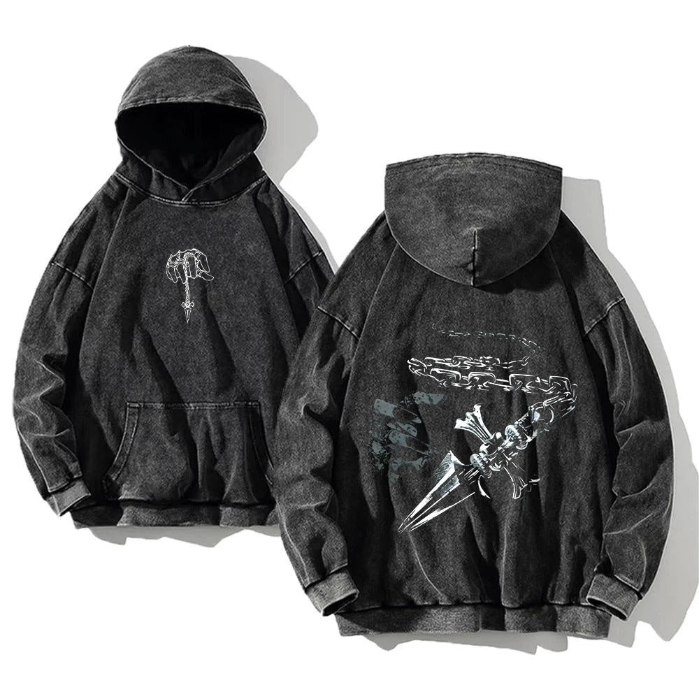 Washed Hoodie Anime