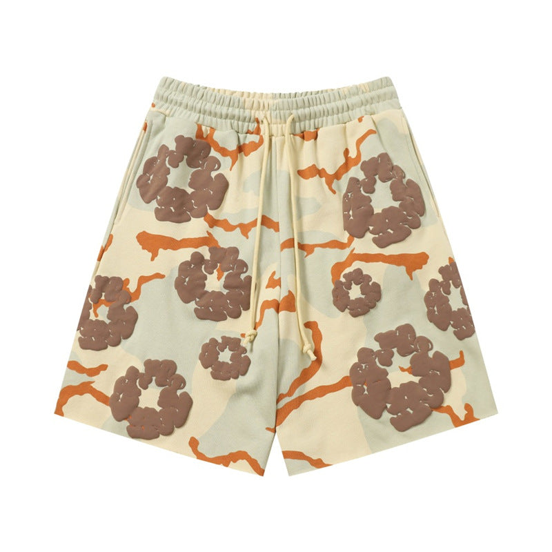 Camouflage Print Sweatshirt and Pants Set