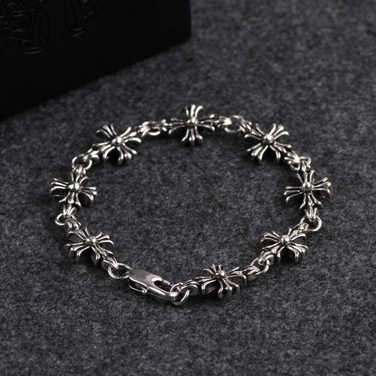 Street hip-hop retro versatile cross bracelet
