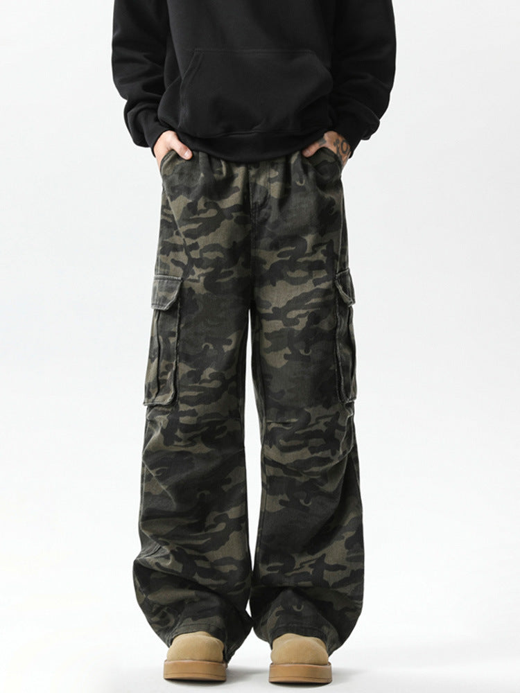 Fashion Camouflage Wide Leg Pants for Men