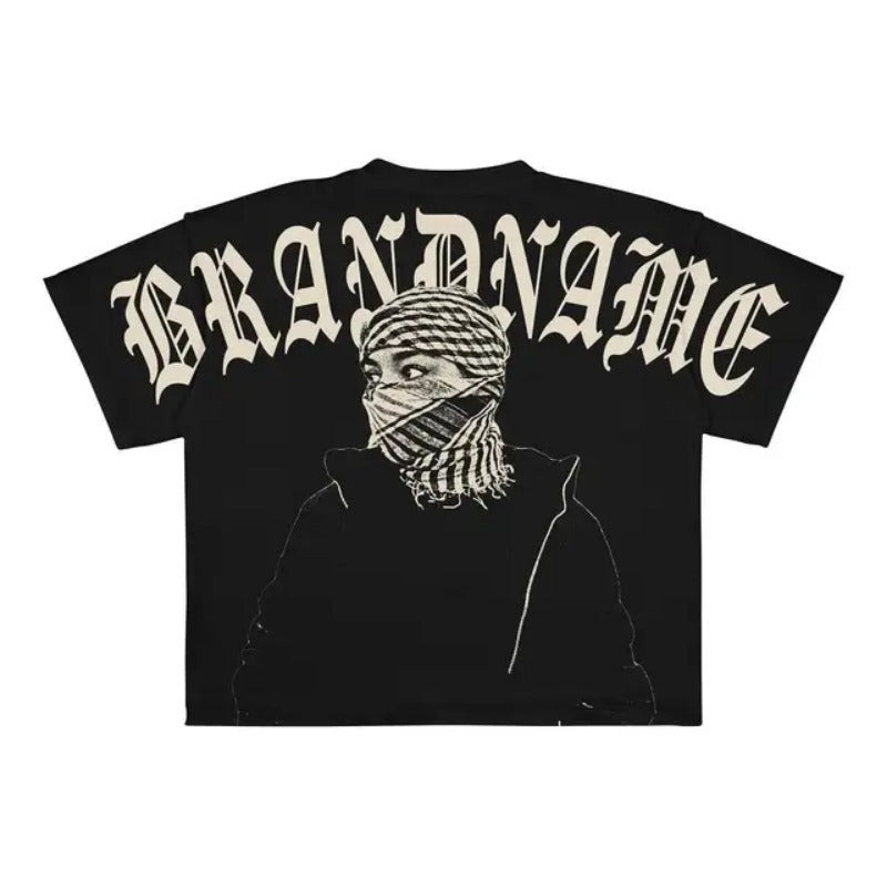 Printed crew neck oversized T-shirt