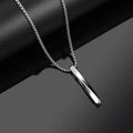 Curved Titanium Steel Necklace