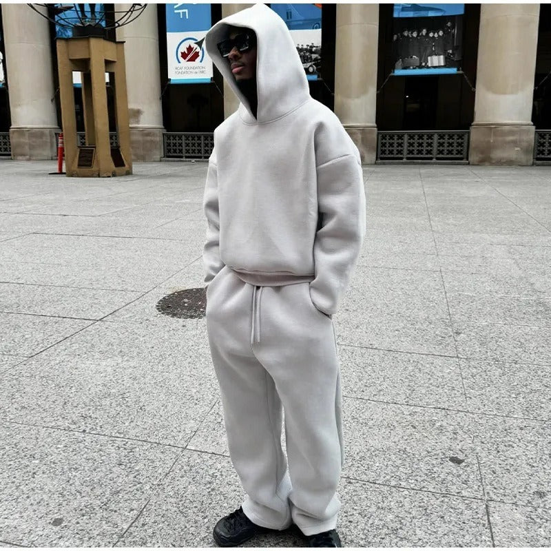 Streetwear Drawstring Sweatpants Set